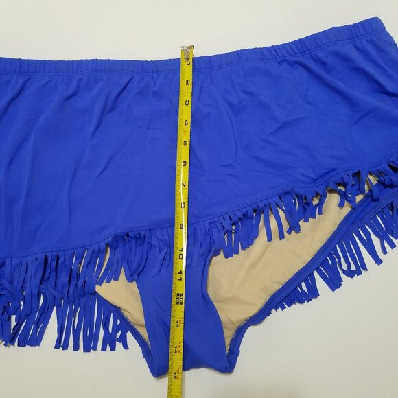 NWT Swimsuits For All Swim Set Fringe Blue Size 22 - Picture 12 of 16